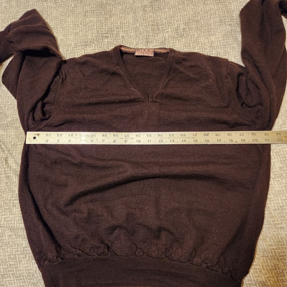 Thomas Pink Womens XL Brown Merino Wool Sweater - Picture 7 of 9